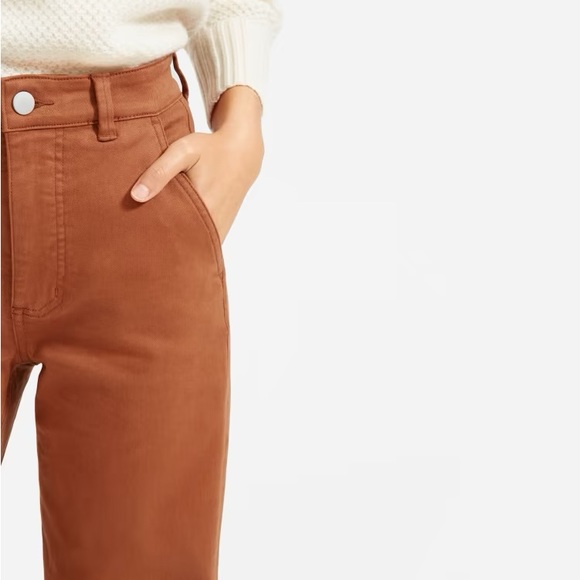 Everlane The Straight-Leg Crop in Cocoa Brown - Size 0 - Picture 4 of 9